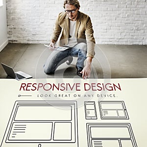 Responsive Design Layout Webpage Template Concept