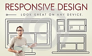 Responsive Design Layout Webpage Template Concept