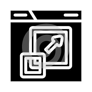 responsive design seo glyph icon vector illustration