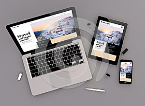 responsive design travel website zenith view