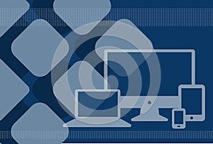 Responsive design for web- computer screen, smartphone, information technology.