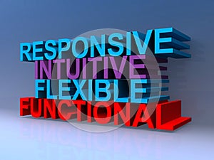 Responsive intuitive flexible functional on blue