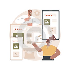 Responsive web design abstract concept vector illustration.
