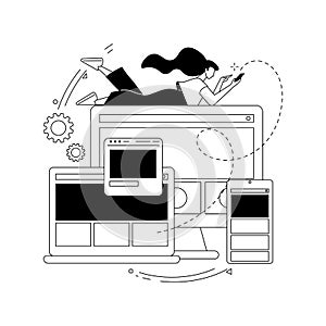 Responsive web design abstract concept vector illustration.