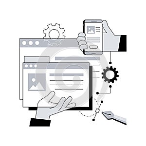 Responsive web design abstract concept vector illustration.