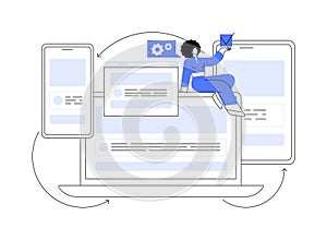 Responsive web design abstract concept vector illustration.