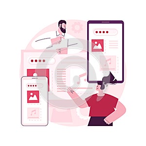 Responsive web design abstract concept vector illustration.