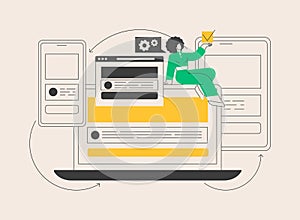 Responsive web design abstract concept vector illustration.