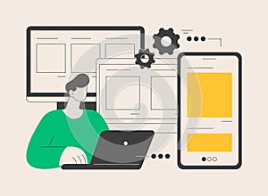 Responsive web design abstract concept vector illustration.