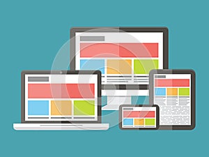 Responsive web design, application development and