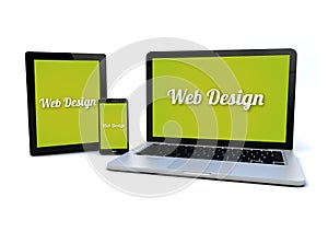 Responsive web design concept