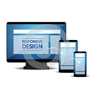 Responsive web design concept vector
