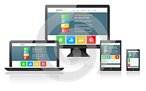 Responsive web design on different devices