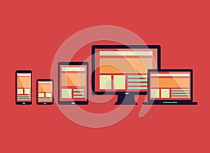 Responsive web design in electronic devices.