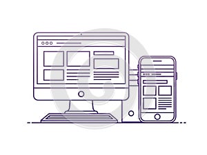 Responsive web design illustration
