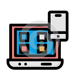 Responsive web design Isolated Vector icon which can easily modify or edit