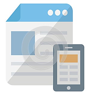 Responsive web design Isometric isolated vector icon which can be easily modified or edit