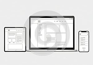 Responsive web design layouts on multiple devices