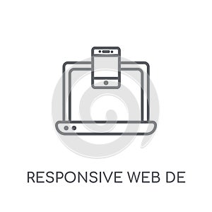 Responsive Web Design linear icon. Modern outline Responsive Web