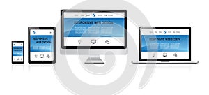 Responsive web design, media devices with modern web site design