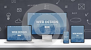 Responsive web design page promotion on different display devices