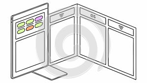 Responsive Web Design Showcase, Digital Device UI, vector design Generative AI