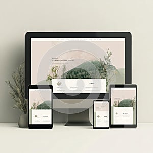 Responsive Website Design, Desktop, Tablet, and Mobile View