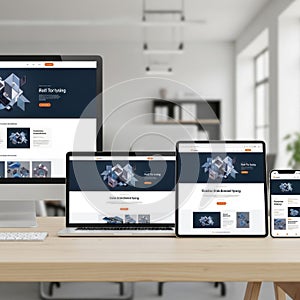 Responsive website design display