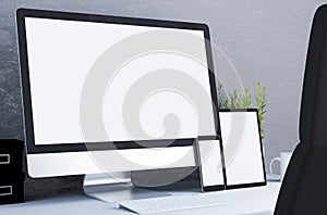 responsive white screen devices