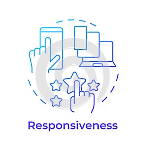 Responsiveness blue gradient concept icon