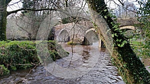 Respryn Bridge, MediÃ¦val bridge spanning the River Fowey in the parish of Lanhydrock.