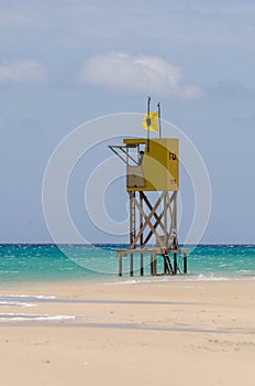 Resque box on the beach