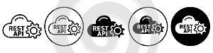 Rest APi Icon vector set collection for web