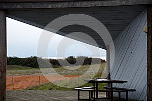 Rest area in Lighthouse Marine park in Point Roberts