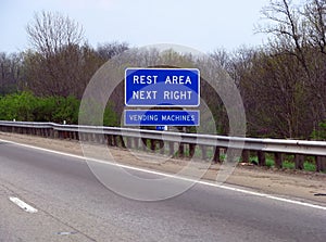 Rest Area Road Sign