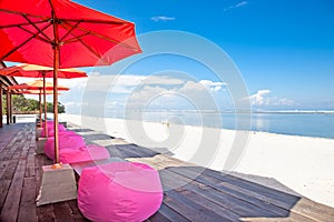 Rest on beach of Gili Trawangan photo