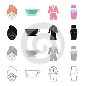 Rest, cosmetology, hygiene and other web icon in cartoon style.Bottle, shampoo, lotion, icons in set collection.