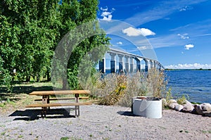 Rest place close to the bridge