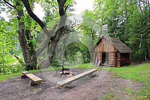 Rest point on hiking trail.