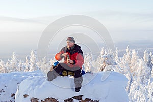 Rest on the top of the cliff