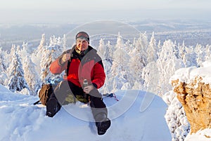 Rest on the top of the cliff