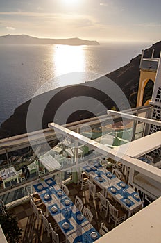 Restaraunt on Santorini, Greece