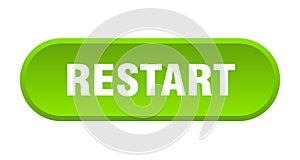 restart button. rounded sign on white background