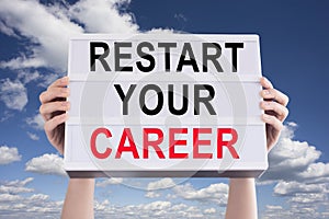 Restart or reset  your career with human resources consultancy business concept