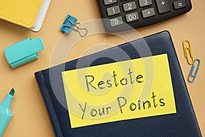 Restate Your Points is shown using the text