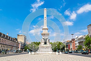 Restauradores square in Lisbon photo