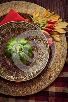 Restaurant autumn place setting