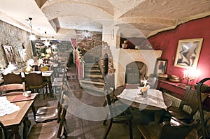 Restaurant in basement