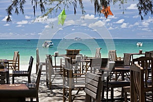 Restaurant on the beach.