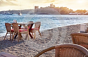 Restaurant on the beach